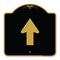 Signmission Straight Thru Sign-Straight Thru Sign, Black & Gold Aluminum Sign, 18" x 18", BG-1818-22834 A-DES-BG-1818-22834 - alternate 1